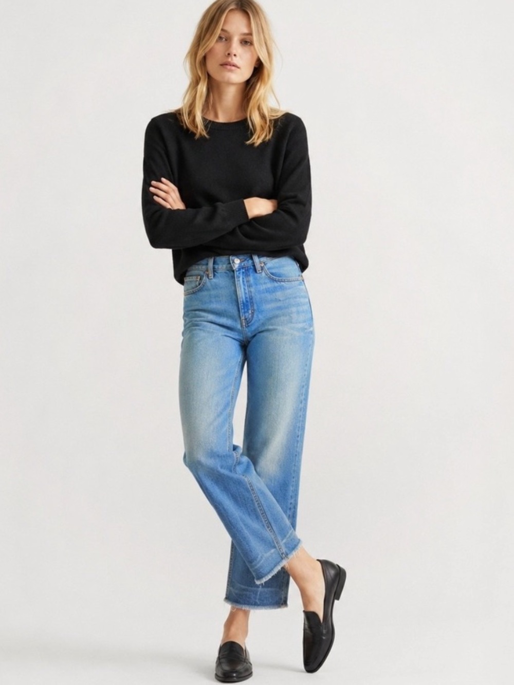 AYR The New  Wave  cropped flare jeans 27 medium wash